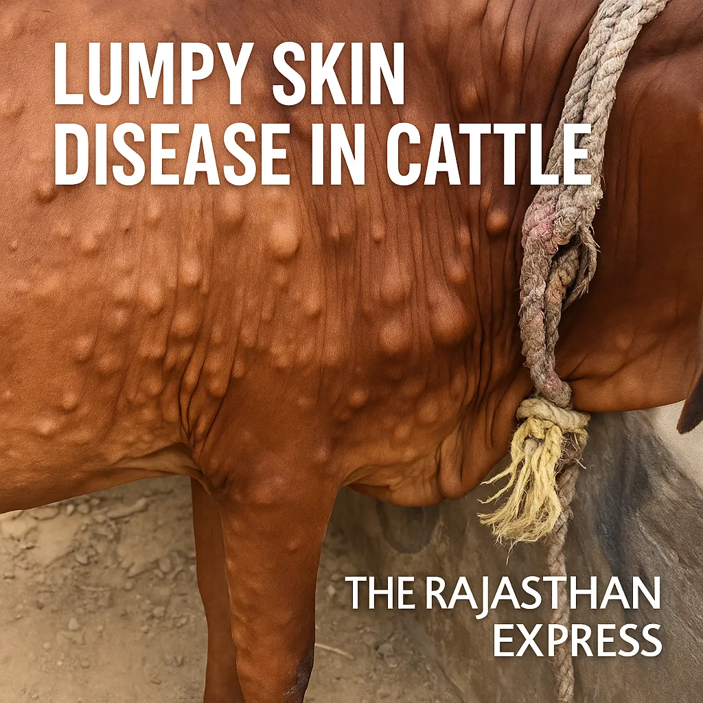 Cow with multiple raised skin nodules (2–5 cm) typical of lumpy skin disease. Close‑up of ulcerated skin lesion on bovine flank, showing necrotic core and swelling.Veterinarian administering capripoxvirus vaccine injection to a cow’s neck.
Healing lumpy skin disease nodules on a cow, with scabs and light scarring.
"Cow with lumpy skin disease showing circular skin nodules on neck and udder" "Flies feeding on cattle with lumpy skin disease lesions illustrating insect vector role"