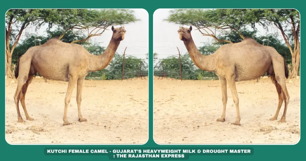 Kutchi camel breed Gujarat drought-resistant camels Heavy Indian camel breeds Camel milk production Gujarat Salt marsh adapted camels Banaskantha camel farmers Endangered camel breeds India Sindh-origin camels