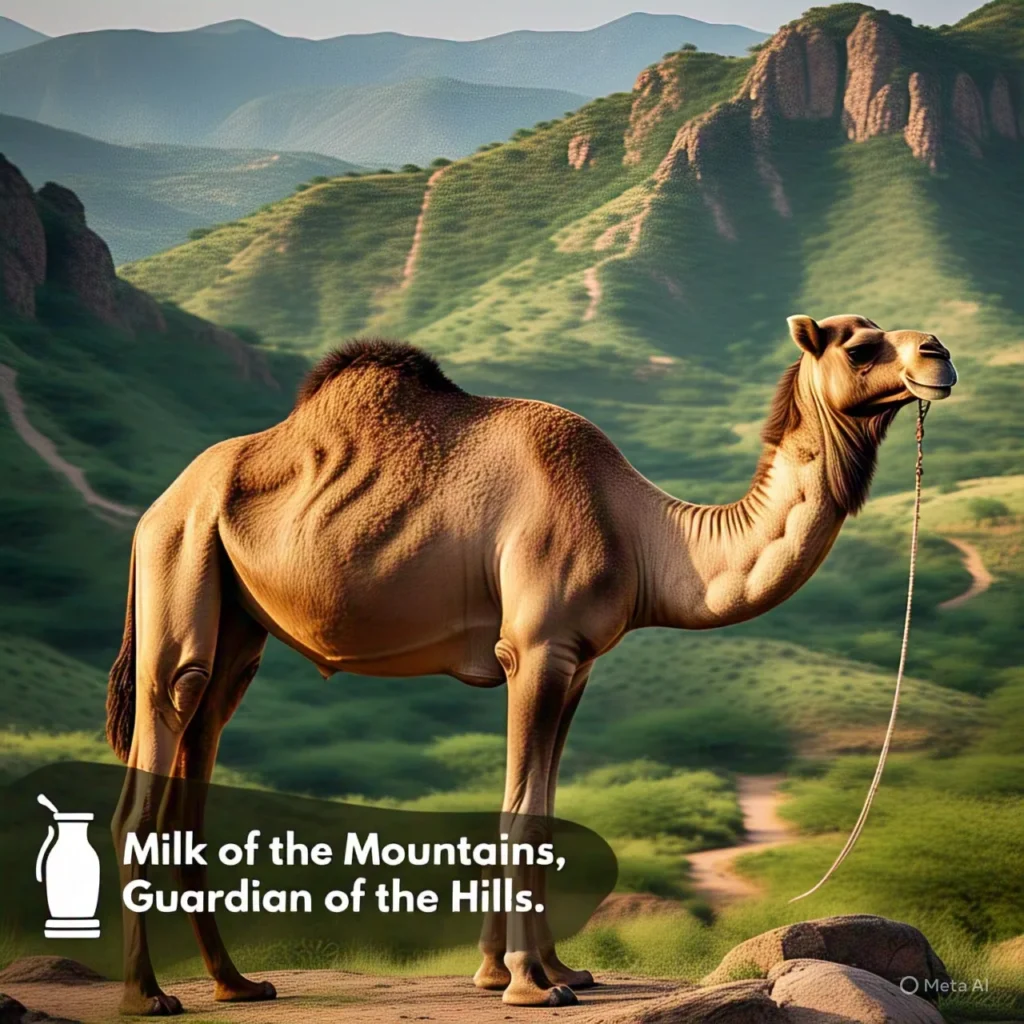 Mewari camel breed Aravalli hill camels High-yield camel milk Rajasthan dairy camels Hill-adapted camels Udaipur camel herders Endangered Indian camels Bee-resistant livestock