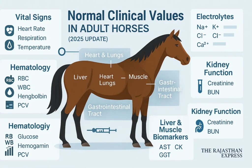 Normal Clinical Values in Adult Horses (2025 Update) – Equine Vital Signs, Bloodwork & Biochemistry Explained
