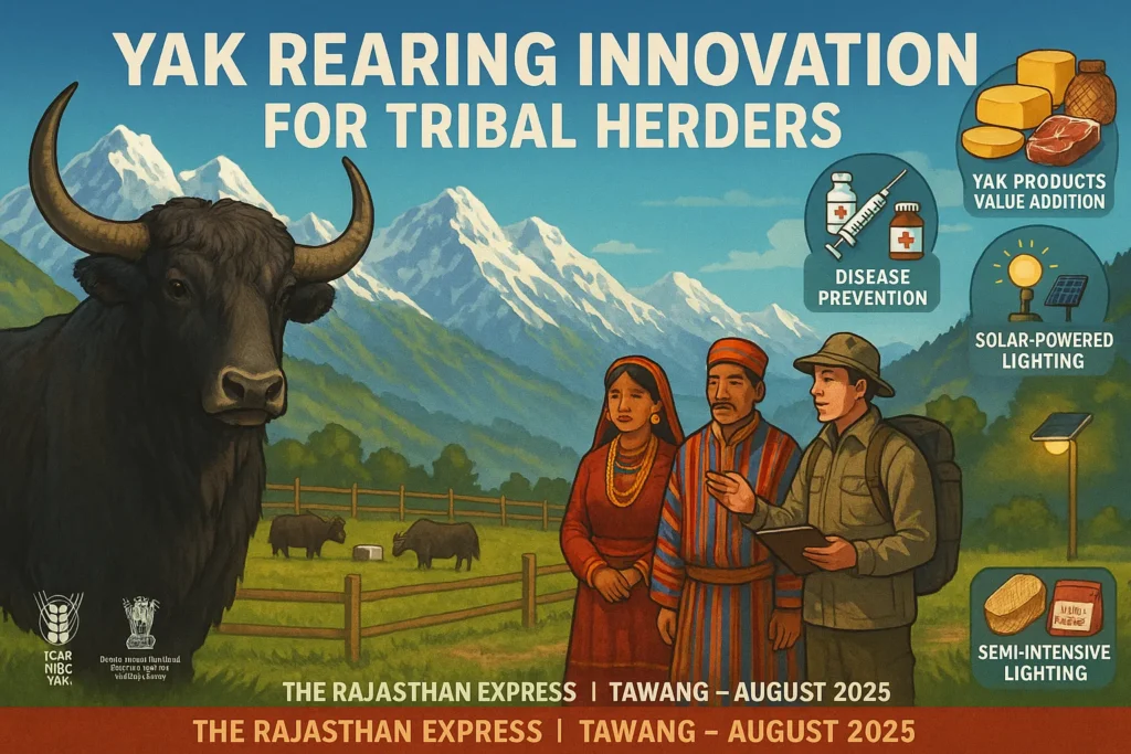 Yak rearing technology ,Yak disease prevention ,Tribal yak herders,
Semi-intensive yak farming , Yak product value addition , ICAR yak research,
Yak health management ,Genetic research in yaks Sustainable yak husbandry
Semi-intensive yak farming Yak product value addition ICAR yak research
Yak health management Genetic research in yaks Sustainable yak husbandry