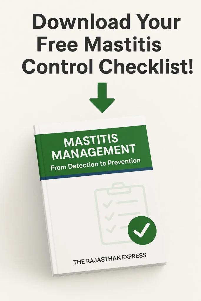 Free downloadable checklist for dairy farmers to control and prevent mastitis in their herd