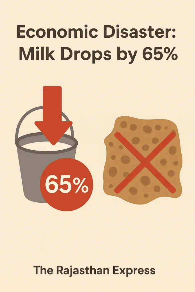 Infographic on the economic impact of Lumpy Skin Disease: reduced milk yield and devalued hides