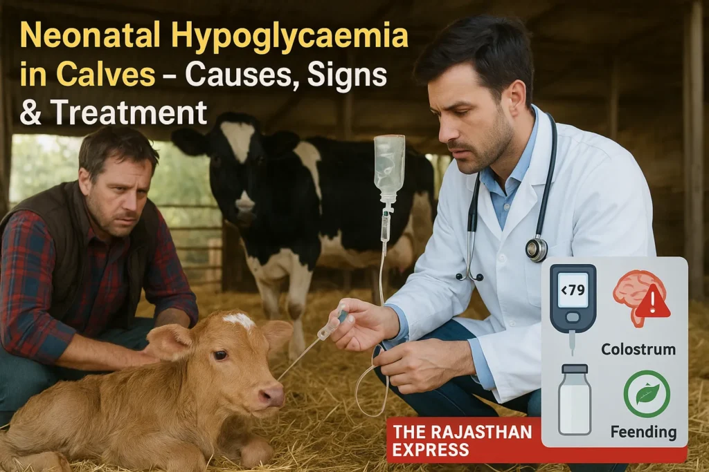 Download a complete veterinary PPT on neonatal hypoglycemia in calves. Includes causes, symptoms, treatment, and prevention in easy slides.