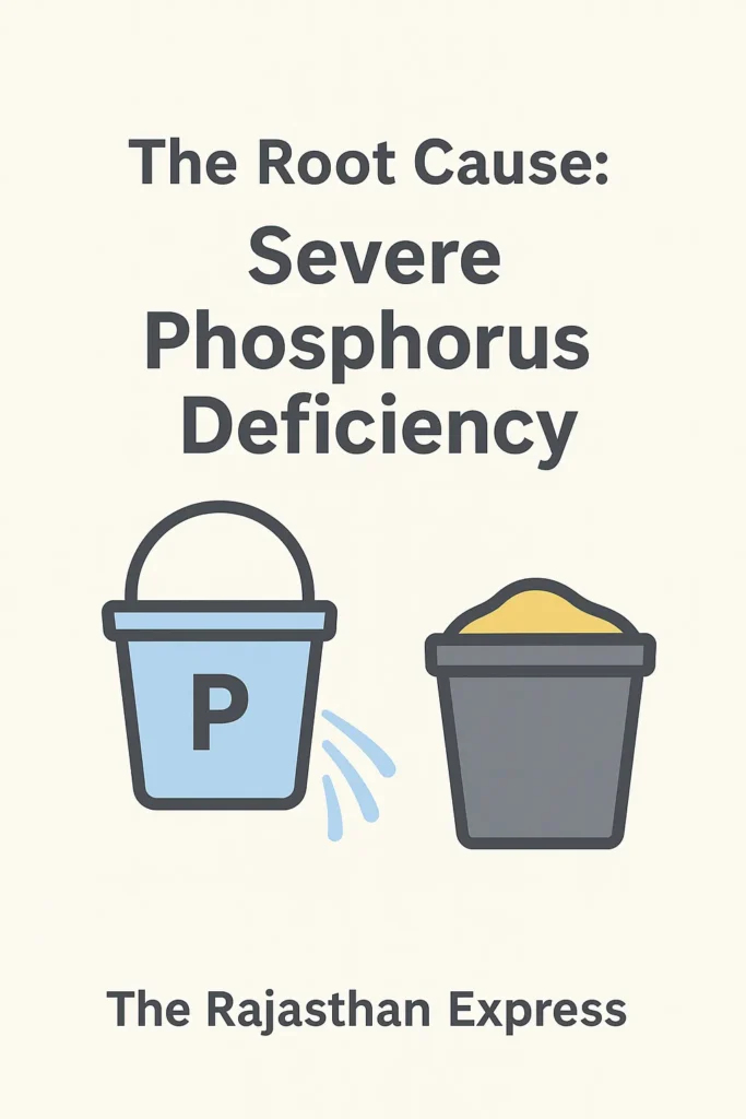 Visual representation of phosphorus loss through milk production without adequate dietary replenishment causing deficiency