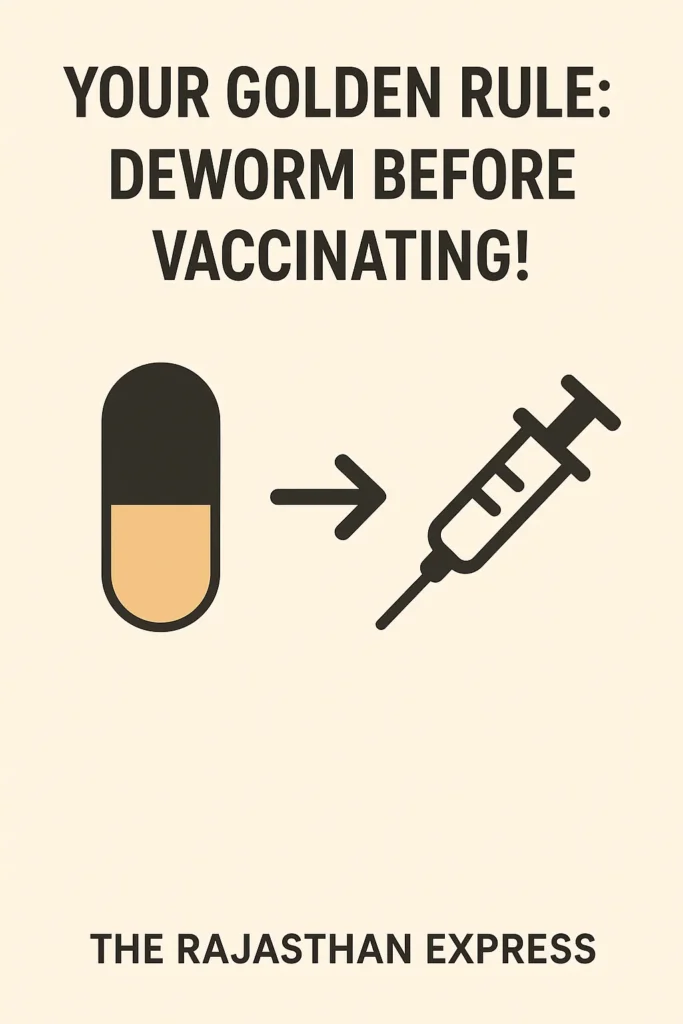 Essential poultry farming practice: deworming chickens before administering any vaccines