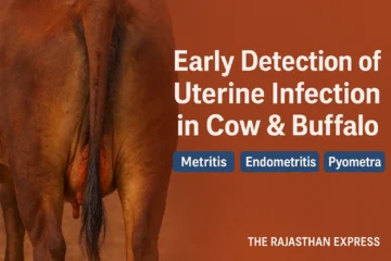 High-resolution hero image for early detection of uterine infection (Metritis, Endometritis, Pyometra) in cow and buffalo. THE RAJASTHAN EXPRESS.