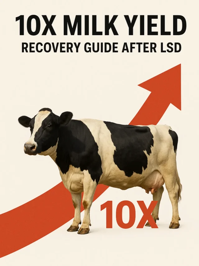 Hero image showing a massive milk yield recovery increase in a cow that suffered from LSD.