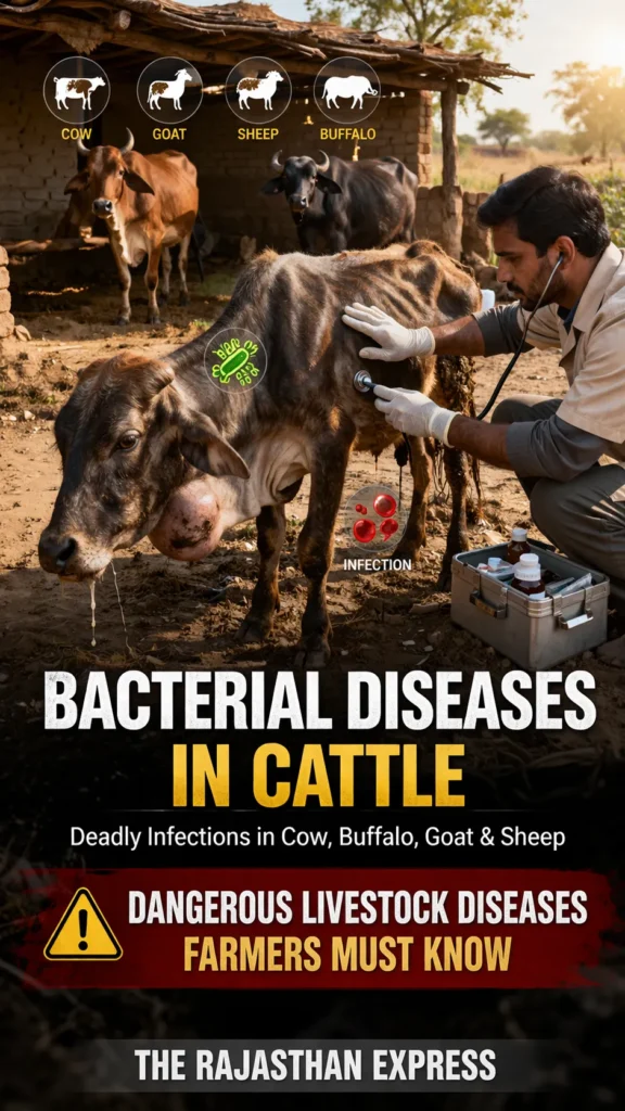Data chart showing bacterial disease patterns in livestock with numerical values and trend lines for veterinary analysis.