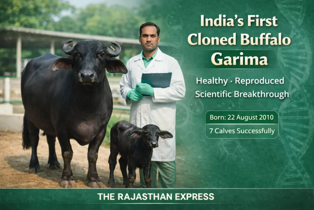 India’s first cloned buffalo Garima born August 22, 2010, healthy and reproduced successfully with 7 calves.